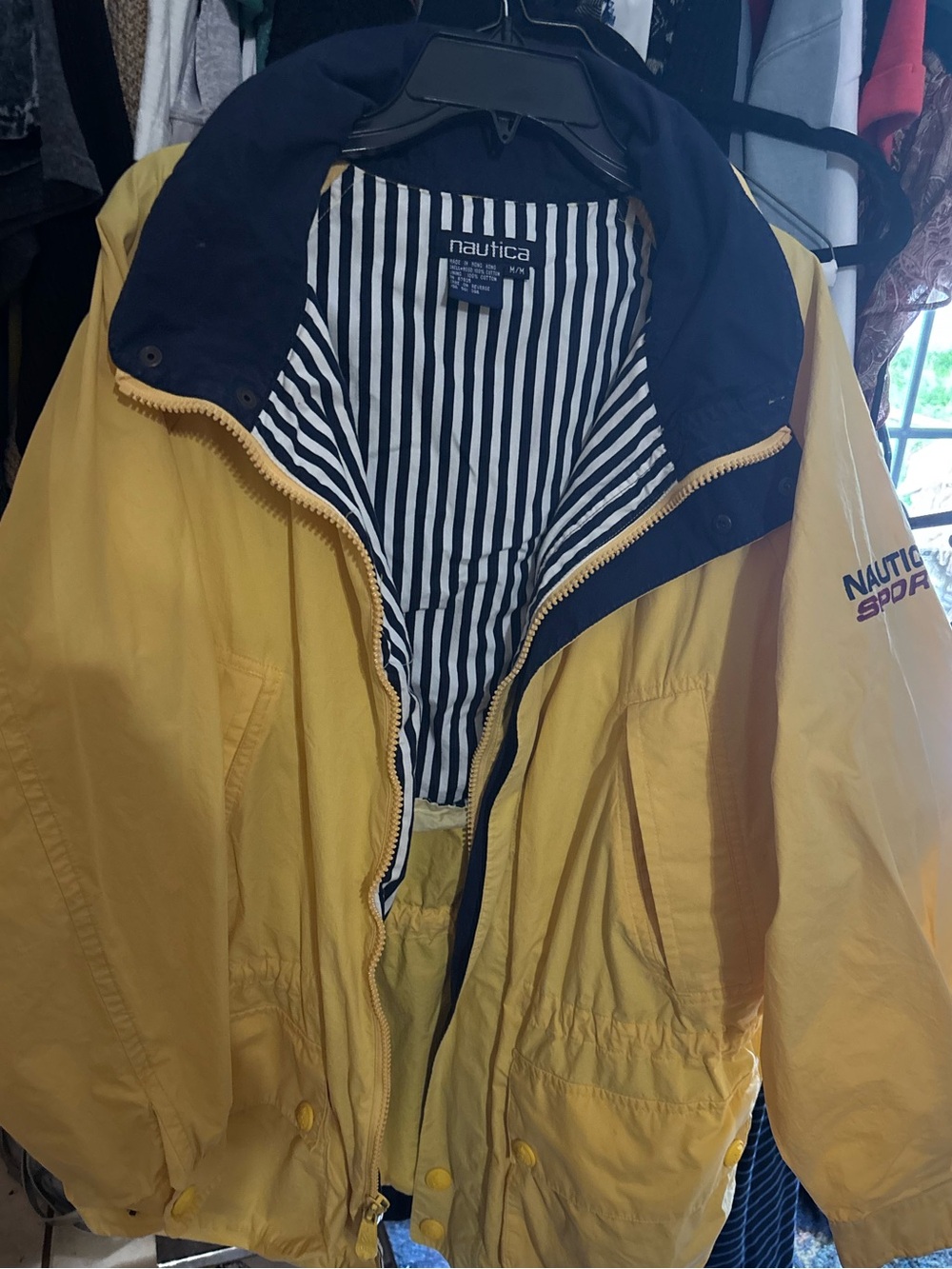 Nautica Sport Men's Yellow Windbreaker Jacket